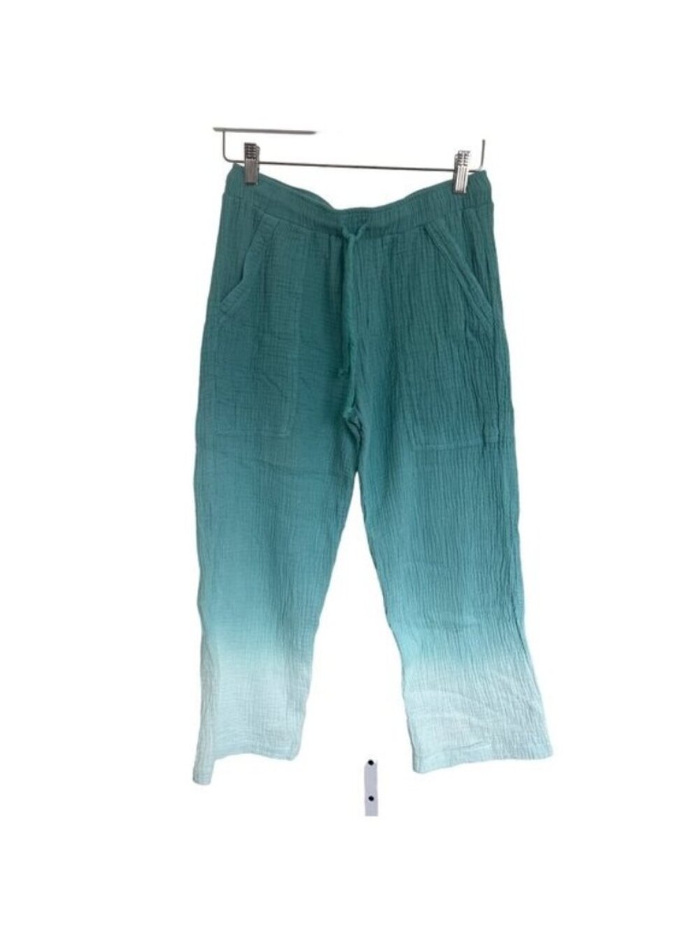 Young Fabulous & Broke Ombre Teal Cotton Cropped Pants